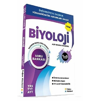 Doğan Akademi Yks Tyt-Ayt  Biyoloji Soru Bankası Kazanım Odaklı Hızlı Tekrar - Alev Bagana Elmasdere