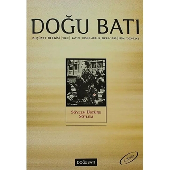 Doğu Batı Dergisi Sayı:09 Söylem Üstüne Söylem