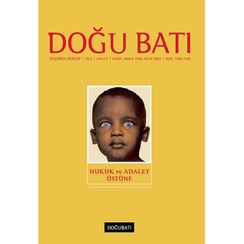 Doğu Batı Dergisi Sayı:13 Hukuk Ve Adalet Üstüne