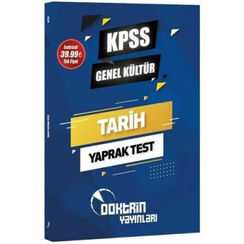 Doktrin Yayınları 2023 Kpss Genel Kültür Tarih Yaprak Test Komisyon