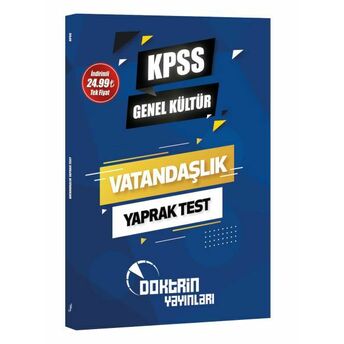 Doktrin Yayınları 2023 Kpss Genel Kültür Vatandaşlık Yaprak Test Komisyon