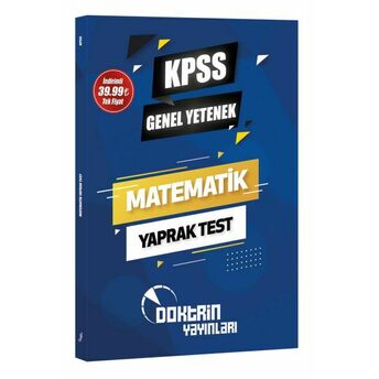 Doktrin Yayınları 2023 Kpss Genel Yetenek Matematik Komisyon