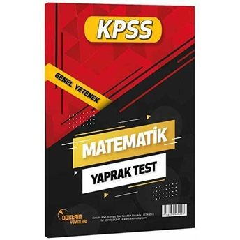 Doktrin Yayınları Matematik Yaprak Test