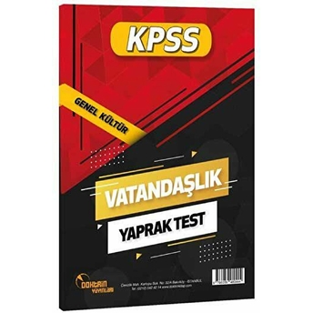 Doktrin Yayınları Vatandaşlık Yaprak Test