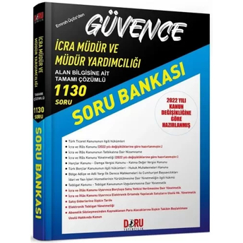 Doru Yayınları Icra Müdür Ve Müdür Yardımcılığı Güvence Soru Bankası Çözümlü Görevde Yükselme Emrah Üçöz