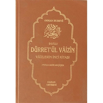 Dualı Dürret’ül Vaizin Cilt 1 Ciltli Abdülkadir Akçiçek