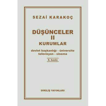 Düşünceler 2 - Kurumlar Sezai Karakoç