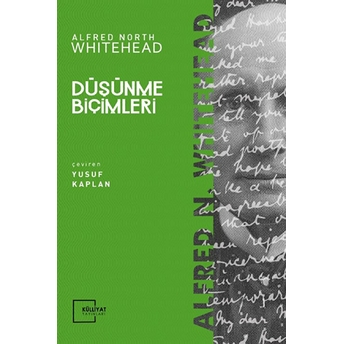 Düşünme Biçimleri - Alfred North Whitehead