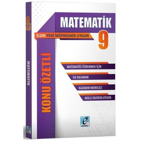 E-Kare 9. Sınıf Matematik Konu Özetli Soru Bankası Seti