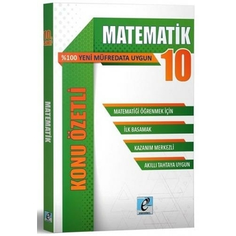 E - Kare Yayınları 10. Sınıf Matematik Konu Özetli Soru Bankası Komisyon