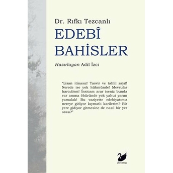 Edebi Bahisler Rıfkı Tezcanlı