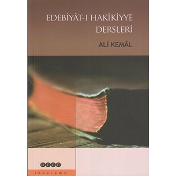 Edebiyat-I Hakikiyye Dersleri Ali Kemal