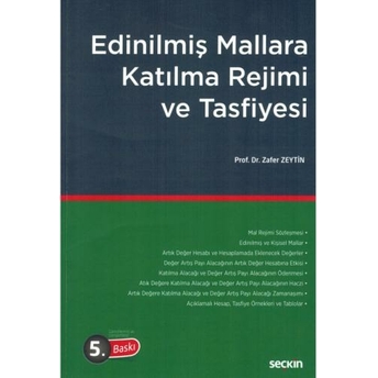 Edinilmiş Mallara Katılma Rejimi Ve Tasfiyesi Zafer Zeytin