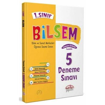 Editör 1. Sınıf Bilsem Tamamı Çözümlü 5 Deneme Sınavı Komisyon