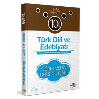 Editör 10.Sınıf Türk Dili Ve Edebiyatı Öğretmenin Ders Notları (Yeni)