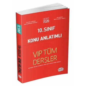 Editör 10. Sınıf Vıp Tüm Dersler Konu Anlatımlı Kırmızı Kitap (Yeni) Kolektif