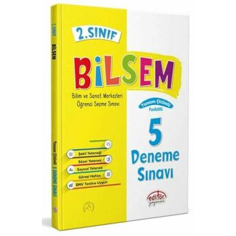 Editör 2. Sınıf Bilsem Çözümlü 5 Deneme Sınavı Komisyon