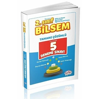 Editör 2. Sınıf Bilsem Çözümlü 5 Deneme Sınavı (Yeni) Kolektif