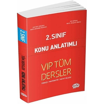 Editör 2. Sınıf Vıp Tüm Dersler Konu Anlatımlı Kırmızı Kitap (Yeni) Kolektif