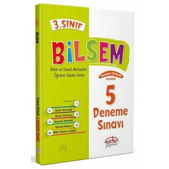 Editör 3. Sınıf Bilsem Çözümlü 5 Deneme Sınavı Komisyon