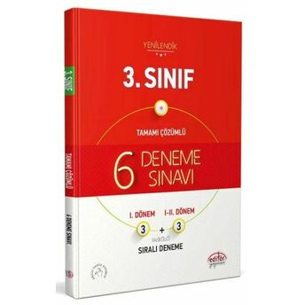 Editör 3. Sınıf Tamamı Çözümlü 6 Deneme Sınavı Fasiküllü Komisyon