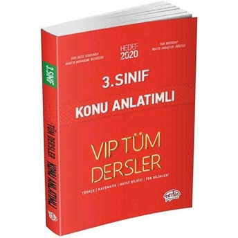 Editör 3. Sınıf Vıp Tüm Dersler Konu Anlatımlı Kırmızı Kitap (Yeni) Kolektif