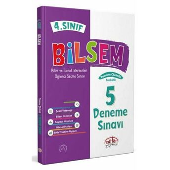 Editör 4. Sınıf Bilsem Çözümlü 5 Deneme Sınavı Komisyon