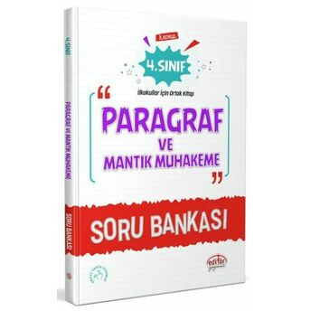 Editör 4. Sınıf Paragraf Ve Mantık Muhakeme Soru Bankası Komisyon