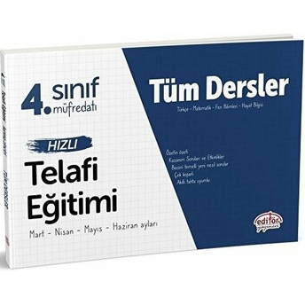 Editör 4. Sınıf Tüm Dersler Hızlı Telafi Eğitimi Kolektif