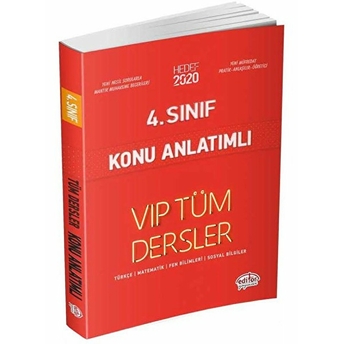 Editör 4. Sınıf Vıp Tüm Dersler Konu Anlatımlı Kırmızı Kitap (Yeni) Kolektif