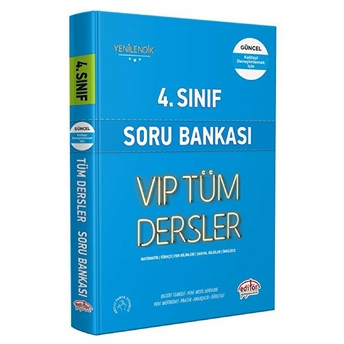 Editör 4. Sınıf Vıp Tüm Dersler Soru Bankası Mavi Kitap Kolektıf