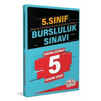 Editör 5. Sınıf Bursluluk Sınavı Çözümlü 5 Deneme Sınavı Komisyon