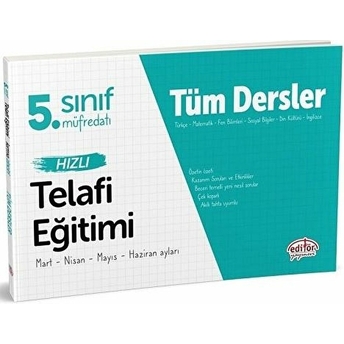 Editör 5. Sınıf Tüm Dersler Hızlı Telafi Eğitimi Kolektif