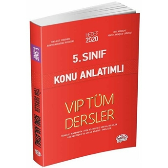 Editör 5. Sınıf Vıp Tüm Dersler Konu Anlatımlı Kırmızı Kitap (Yeni) Kolektif