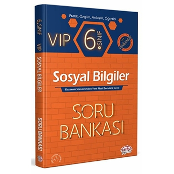 Editör 6. Sınıf Vıp Sosyal Bilgiler Soru Bankası (Yeni)