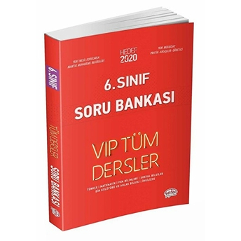 Editör 6. Sınıf Vıp Tüm Dersler Soru Bankası Kırmızı Kitap (Yeni) Kolektif