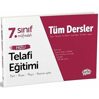 Editör 7. Sınıf Tüm Dersler Hızlı Telafi Eğitimi Kolektif