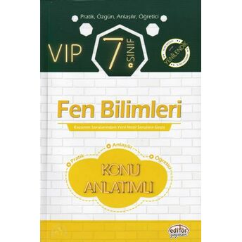 Editör 7.Sınıf Vıp Fen Bilimleri Konu Anlatımlı