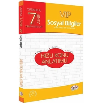 Editör 7. Sınıf Vıp Sosyal Bilgiler Hızlı Konu Anlatımı (Yeni) Kolektif