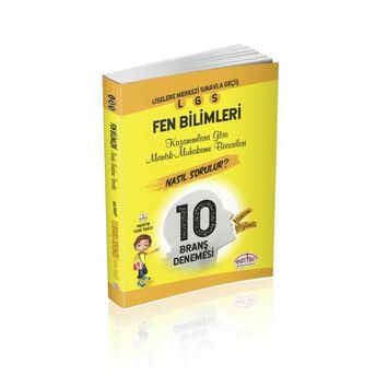 Editör 8. Sınıf Lgs Tamamı Çözümlü Fen Bilimleri 10 Deneme Kolektif