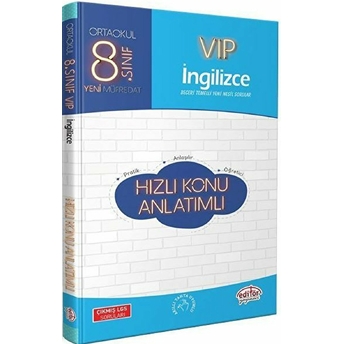 Editör 8. Sınıf Vıp Ingilizce Hızlı Konu Anlatımlı (Yeni) Kolektif