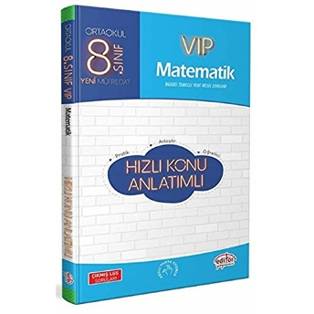 Editör 8. Sınıf Vıp Matematik Hızlı Konu Anlatımı (Yeni) Kolektif