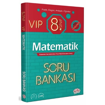 Editör 8. Sınıf Vıp Matematik Soru Bankası