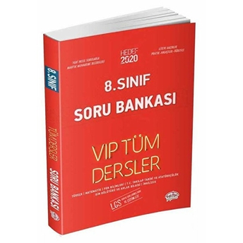 Editör 8. Sınıf Vıp Tüm Dersler Soru Bankası Kırmızı Kitap (Yeni) Kolektif