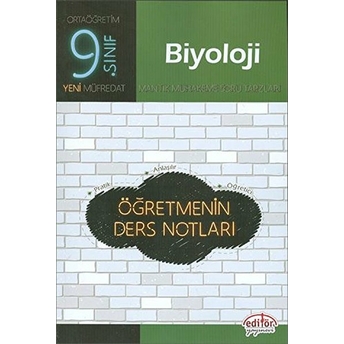 Editör - 9.Sınıf Biyoloji Öğretmenin Ders Notları Kolektif