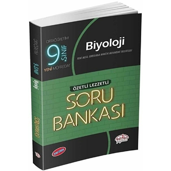 Editör 9. Sınıf Biyoloji Özetli Lezzetli Soru Bankası (Yeni) Kolektif