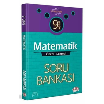 Editör 9. Sınıf Matematik Özel Lezzetli Soru Bankası (Yeni)