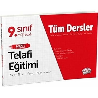 Editör 9. Sınıf Tüm Dersler Hızlı Telafi Eğitimi Kolektif