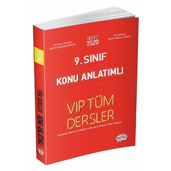 Editör 9. Sınıf Vıp Tüm Dersler Konu Anlatımlı Kırmızı Kitap (Yeni) Kolektif