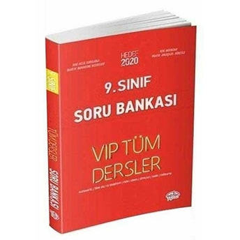 Editör 9. Sınıf Vıp Tüm Dersler Soru Bankası Kırmızı Kitap (Yeni) Kolektif